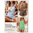 thumbnail image 6 of Anygrew Womens Pajama 2 Piece Ruffle Cami Pajama Set Soft Summer Lounge Set Comfy Cute Shorts Sleepwear Bridal Pajama With Pockets, 6 of 9