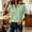 Green, variant on Women’s Fashion Casual Plaid Print Patchwork Sleeve Polo Neck Short Top for Daily Wear Work, S