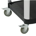 thumbnail image 3 of HUBERT® Black Plastic 3-Shelf Utility Cart - 38 1/2" L x 20 7/8" W x 36 5/8" H, 3 of 7