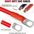 thumbnail image 2 of MesaSe 2Pcs Battery Inverter Cable 30cm 12V 2AWG Copper Auto Battery Cable Waterproof Flexible Red, 2 of 7