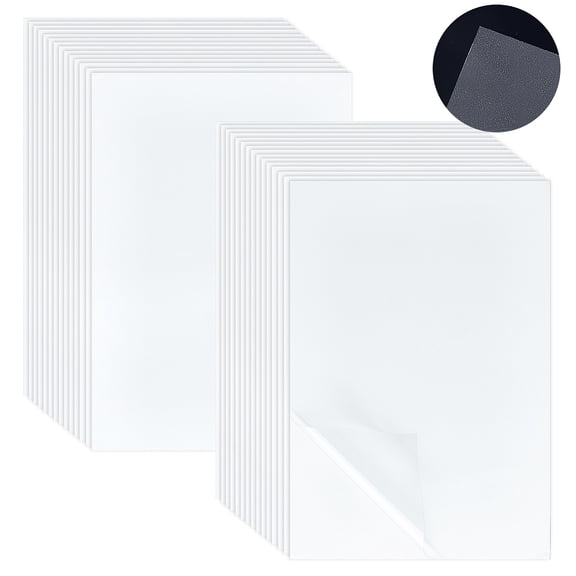 100 Sheets A5 PET Laminating Sheets Self-Adhesive Frosted Cold Laminating Film 8.4x5.2 Inch Waterproof Laminate Sticker for Photo Painting