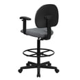 thumbnail image 4 of Scranton & Co Patterned Ergonomic Drafting Chair with Arms in Gray, 4 of 7