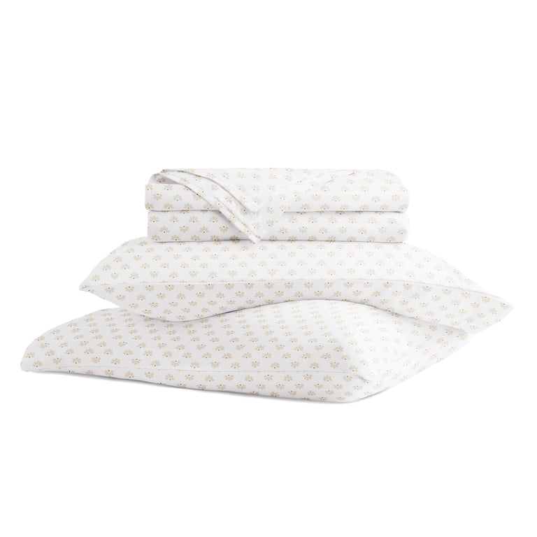 Comfort Canopy 4-Piece Long-Staple Cotton Sheet Set, Moon Daisies photo 1
