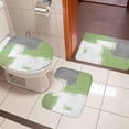 thumbnail image 5 of Sage Green Bathroom Rugs Set Grey Graffiti Modern Geometric Oil Paint Abstract Non Slip Absorbent Soft Bath Mats 3 Piece Set with Bathroom Rug, U-Shaped Floor Mat, Toilet Seat Cover Small Size, 5 of 9