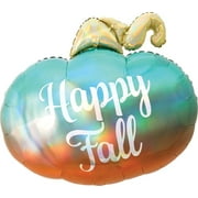 Jumbo Iridescent Ombré Pumpkin 29 Inch Foil Mylar Balloon [39975]