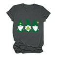 thumbnail image 3 of St. Patricks Day Shirt for Womens Cute Gnomes T-Shirt Shamrock Printed Shirts Short Sleeve Graphic Tees Tops, 3 of 5