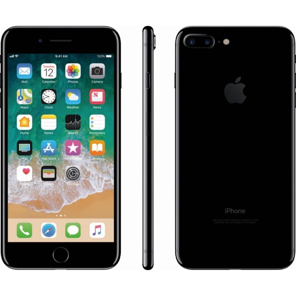 Refurbished Apple iPhone 7 Plus 128GB, Jet Black - Locked AT&T - Walmart.com - Walmart.com
