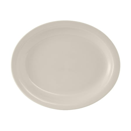 

Tuxton Nevada Eggshell White Nr 13-1/4-Inch x 10-1/2-Inch Oval Platter Pack of 12