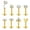 8PCS-Gold Pushin Lip Rings, variant on 8PCS 18G Push in Theadless Nose Rings Studs Hypoallergenic Flat Back Nose Piercing