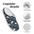thumbnail image 5 of Disketp Halloween A Women's Men's Slippers Plush Slip-On House Slipper for Winter Indoor Soft Cushion Non-slip Fluffy Slides Slippers-13, 5 of 7