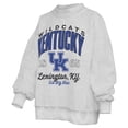 thumbnail image 2 of Women's Pressbox  Heather Gray Kentucky Wildcats Reversible Sweatshirt, 2 of 5