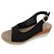 thumbnail image 1 of Bmisegm Women's Slope High Heel Sandals Fish Mouth Fashion Sandals Womens Sandals Summer Black 8.5, 1 of 9