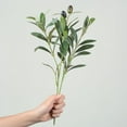 thumbnail image 6 of opvise 1 Branch Artificial Plant with Fake Fruit Realistic Looking 4 Forks Design Simulation Olive Branch Mother's Day Decoration Green, 6 of 7