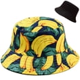 thumbnail image 1 of XYIYI Lindo sombrero de cubo para playa, sombreros de pescador para mujer, reversible de doble cara, 1 of 5