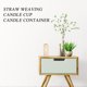 thumbnail image 1 of IDEANATEGRATE Candle Cup De Vidrio Con Tejido De Paja Decorativo Para Hogar Estilo Vintage Y Uso Duradero, 1 of 6