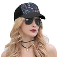 thumbnail image 5 of Yiaed Colorful Flowers Print Baseball Cap Dad Hat Polo Style Plain Blank Adjustable Size, 5 of 5