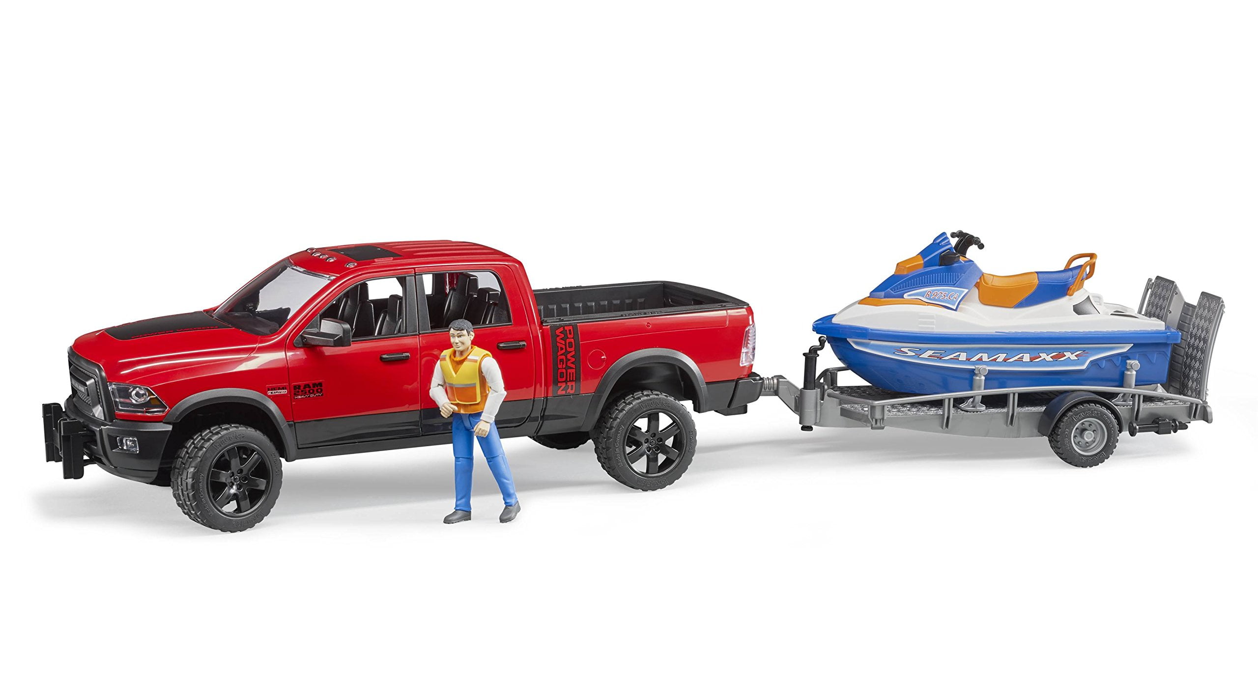 Bruder Ram 2500 Power Wagon Trailer and Water Craft with Driver - Walmart.com