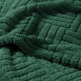 thumbnail image 5 of Whale Flotilla Fluffy Fleece Throw Blanket 50"x60" for Couch, Bed, Sofa, Fuzzy Soft Cozy Throw with Decorative Jacquard Pattern for All Season, Warm but Lightweight, Emerald Green, 5 of 9
