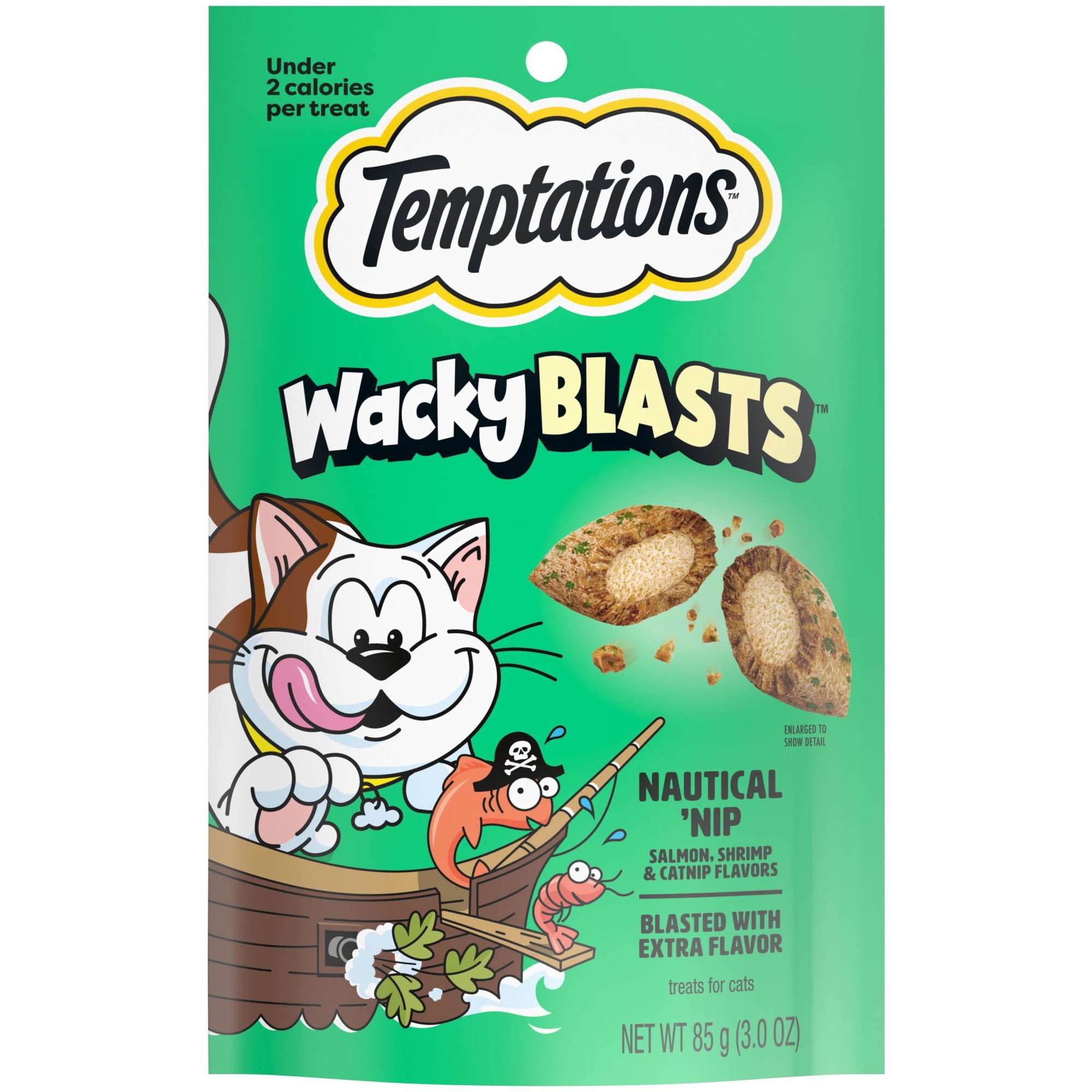 Temptations Cat Treats Wacky Blasts, Nautical ‘Nip Flavor, 3 oz. Pouch (12 pack)