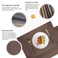 thumbnail image 2 of Home Vinyl Woven Placemats for Dining Table, 4 Pcs Rectangle PVC Placemats, 12"×18" Non-Slip Insulation Placemat Washable Table Mats for Dining Kitchen Restaurant Table –Coffee, 2 of 7