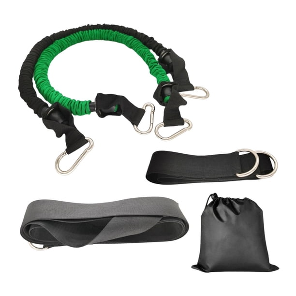 Kit de entrenamiento de resistencia para el hogar, para exteriores, con alta capacidad de carga y correa de entrenamiento resistente. Negro 70 libras