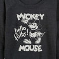 thumbnail image 3 of Mickey & Friends - Mickey Mouse Hello Folks - Women's Lightweight French Terry Long Sleeve Shirt, 3 of 5