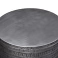 thumbnail image 3 of Maklaine 15" W Metal Large Accent Side Table in Antique Silver, 3 of 8