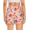 thumbnail image 2 of Lsque Cow Flower And Heart Printed Women's Running Shorts with Liner Pockets,Elastic Quick Dry Workout Athletic Gym Yoga Shorts,Womens High Waist Shorts-X-Large, 2 of 9