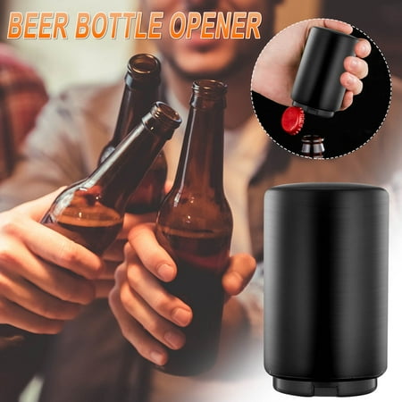 

KKCXFJX Automatic Beer Bottle Can Opener Magnet Stainless Steel Push Down Opener Cool Kitchen Gadgets Accessories