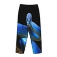 thumbnail image 4 of Kdxio Women's Comfy Stretch Blue Viper SnakePrint Drawstring Pajama Pants-X-Large, 4 of 9