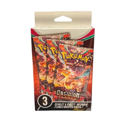 Pokemon TCG Scarlet & Violet Obsidian Flames 3 Pack Hanger Box Sealed New!