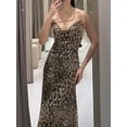 thumbnail image 5 of Women'S Bodycon Dress Backless Slip Maxi Dress Leopard Print L, 5 of 9