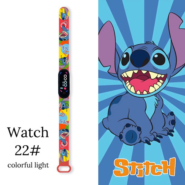 Disney Cartoon Stitch Children Watches Girls Fashion Bracelet LED Women Watch Kids Electronic Digital Waterproof Clock Gao Jinjia LED