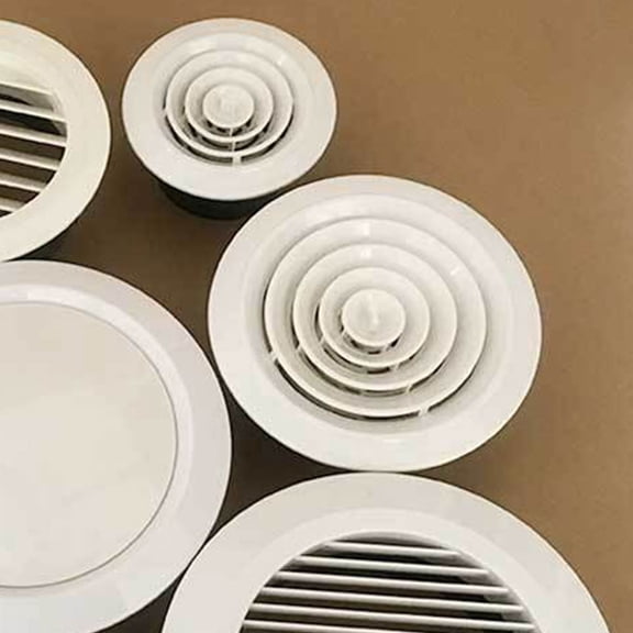 ELAYARD Adjustable Round Exhaust Fan Soffit Vent Cover Black ABS for Home Use