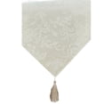 thumbnail image 3 of Elrene Home Fashions Poinsettia Elegance Jacquard Holiday Table Runner, Ivory, 13" x 70", 3 of 4
