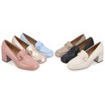 thumbnail image 6 of Journee Womens Nysaa Low Heel Square Toe Pumps, 6 of 7