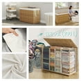 thumbnail image 5 of LEDREM 200L Double Laundry Hamper with Lid, 4 Sections & 6 Mesh Bags, Wicker Design, Removable Liners, for Bathroom/Bedroom, Natural, 5 of 6