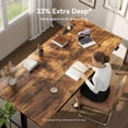 thumbnail image 6 of HLDIRECT Electric Standing Desk with 2 Drawers & Power Outlets & USB Ports, 71×31.5 inches Extra-Large Desktop Height Adjustable Desk with Storage, Sit Stand up Desk for Home Office, Rustic Brown, 6 of 9