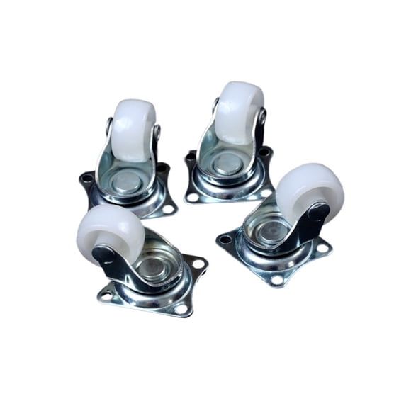 4 Pcs/lot Universal Swivel Casters 1" Wheels White Roller Wheel For Furniture Trolley Chair Swivel Caster Wheel Household Caster ,Reliable