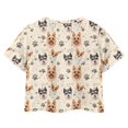 thumbnail image 2 of Uourmeti Dog Sports T-Shirt for Girls 5-6 Cute Animal Print Short Crew Neck Pullover Tops Lightweight Loose Crop Top, 2 of 6