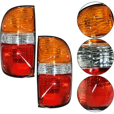 1995-2000 Toyota Tacoma Pickup Truck Euro Black Tail Light Set