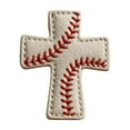 thumbnail image 2 of Baseball Pocket Cross Religious Pendant with Hand Sewn Baseball Pattern Spiritual Pocket Token Gift, 2 of 6