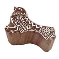 thumbnail image 2 of Bird Wood Block Art Decorative Handcarved Wooden Textile Stamp Printing Block, 2 of 3
