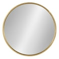thumbnail image 2 of Kate and Laurel Travis Round Wood Wall Mirror, 25.6" Diameter, Gold, Modern Glam Wall Décor Accent, 2 of 7