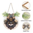 thumbnail image 2 of Cat Head Hat Machine Lion Welcome Sign for Front Door Wreath Door Sign for Farmhouse Porch Decoration Indoor Outdoor, 2 of 7