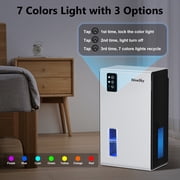 95OZ Dehumidifier for Home, 1000 Sq.Ft Moisture Absorber with Auto Shut-Off, 7 Color LED Lights for Bedroom, Bathroom, Basement, Closet (Silver)