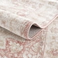 thumbnail image 5 of Hauteloom Kandos Distressed Faded Traditional Oriental Style Living Room Area Rug - Vintage Medallion Farmhouse Style - Bohemian Carpet - Pale Pink, Peach, Cream, Blush - 7'10" Square, 5 of 12