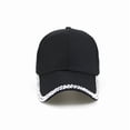 thumbnail image 6 of Summer Hats for Women Unisex Rhinestone Embroidered Baseball Cap Fashion Bling Hat Black One Size, 6 of 6