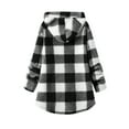 thumbnail image 4 of Ashirexll Oversize Hoodie Womens Hooded Pullover Plaid Drawstring Long Sleeve Fashion Casual Winter Tops, 4 of 4