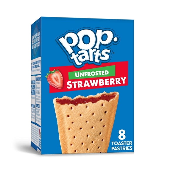 Pop-Tarts Unfrosted Strawberry Toaster Pastries - 8ct / 13.5oz - Pack of 2